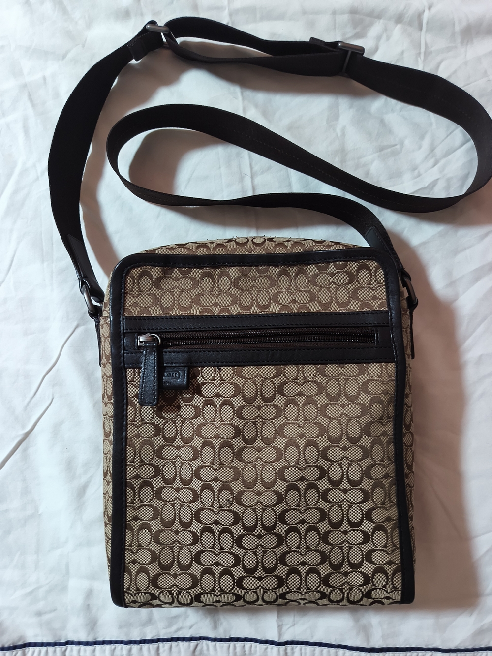 Coach Men’s Brown Signature Crossbody Bag